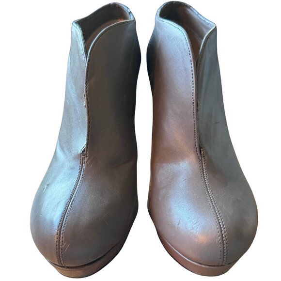 Audrey Brooke Taupe Stiletto Ankle Boots size 8 womens Grayish Brown 4+ in heel - Picture 4 of 16